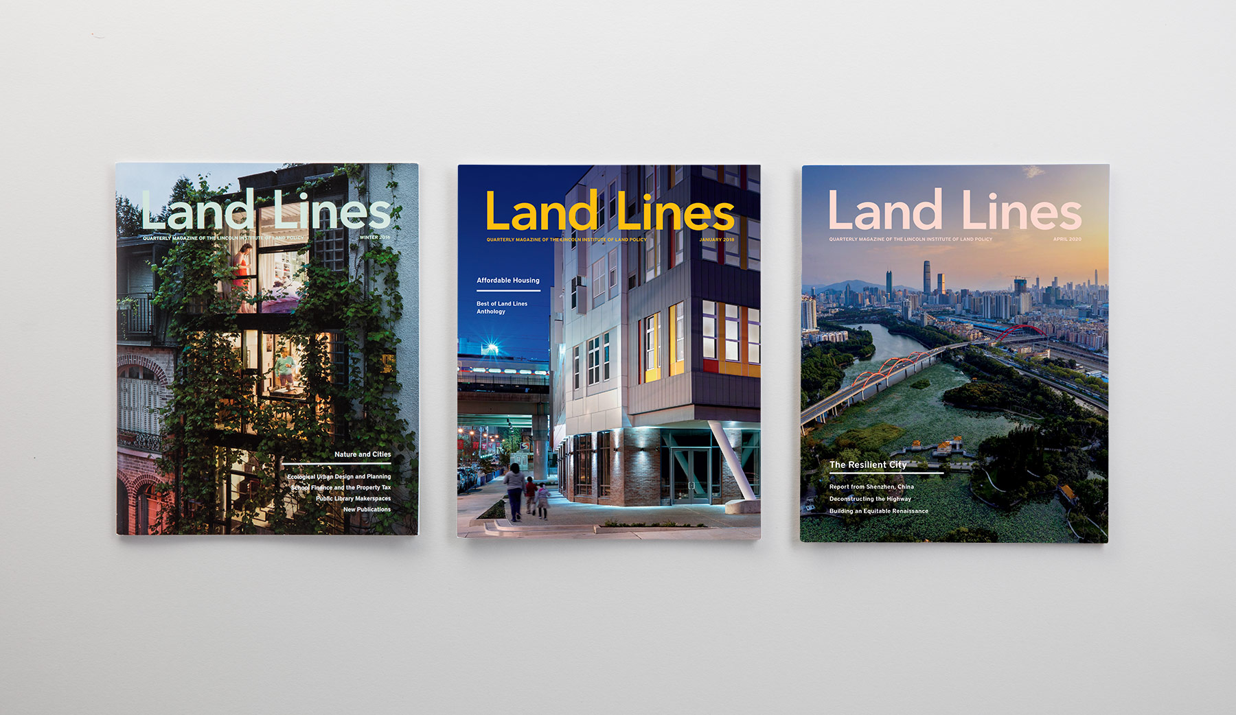 Land Lines magazine covers