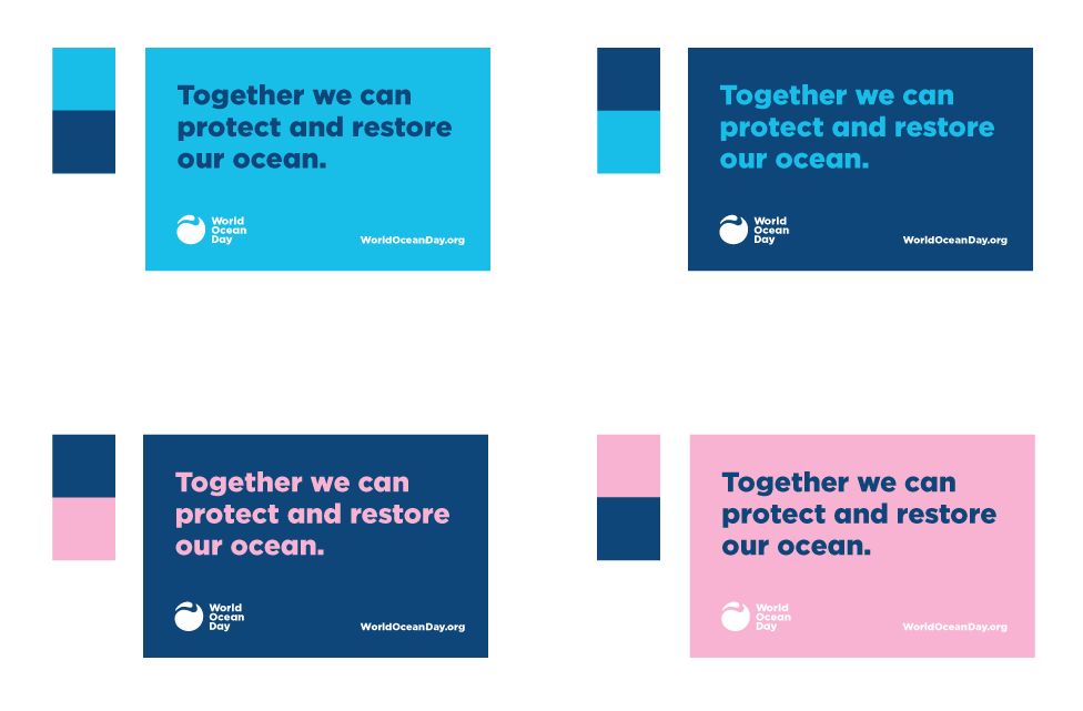 World Ocean Day brand color pairings