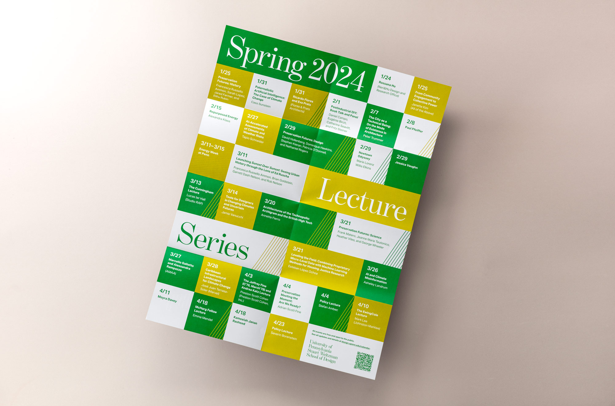 Spring 2024 Lecture Series Poster unfolded