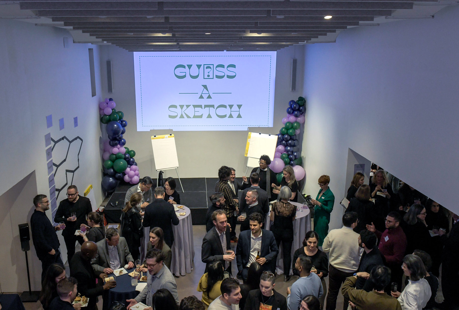 View of Guess-A-Sketch event space from above